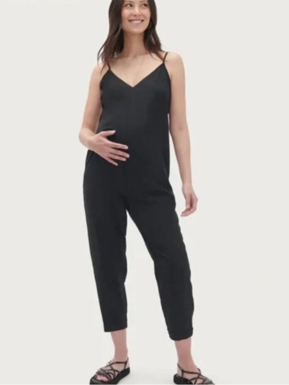 Hatch | The Georgie Maternity Jumpsuit in Black Womens maternity Size 1 S 2/4